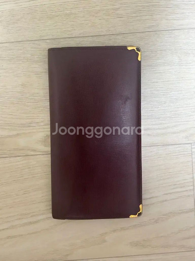 정품 까르띠에 장지갑 버건디컬러 빈티지--0