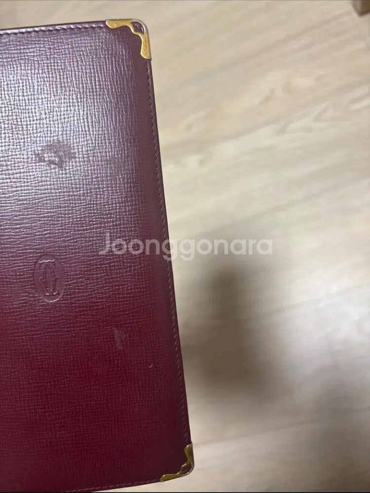 정품 까르띠에 장지갑 버건디컬러 빈티지--4