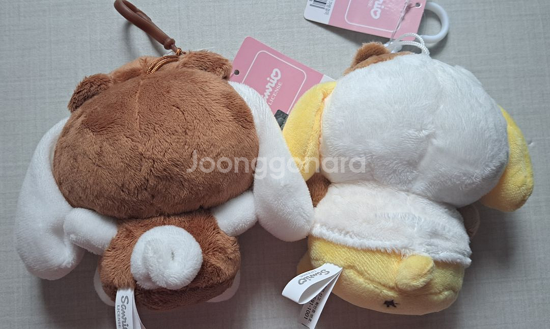 일괄) 시나모롤 폼폼푸린 코스튬 봉제인형 가방걸이 키링--1