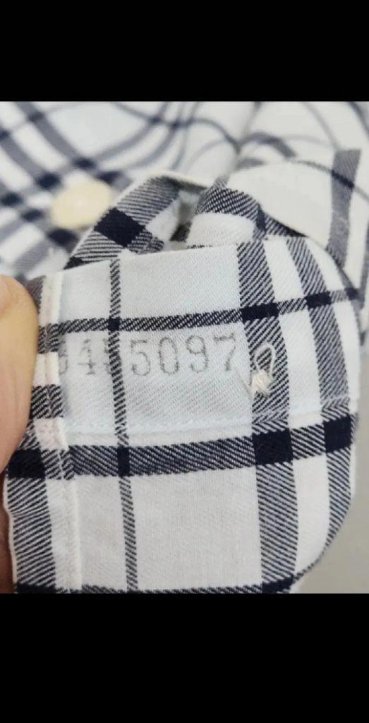 (L) 버버리 반팔셔츠 체크 반팔남방 캐주얼 이미지