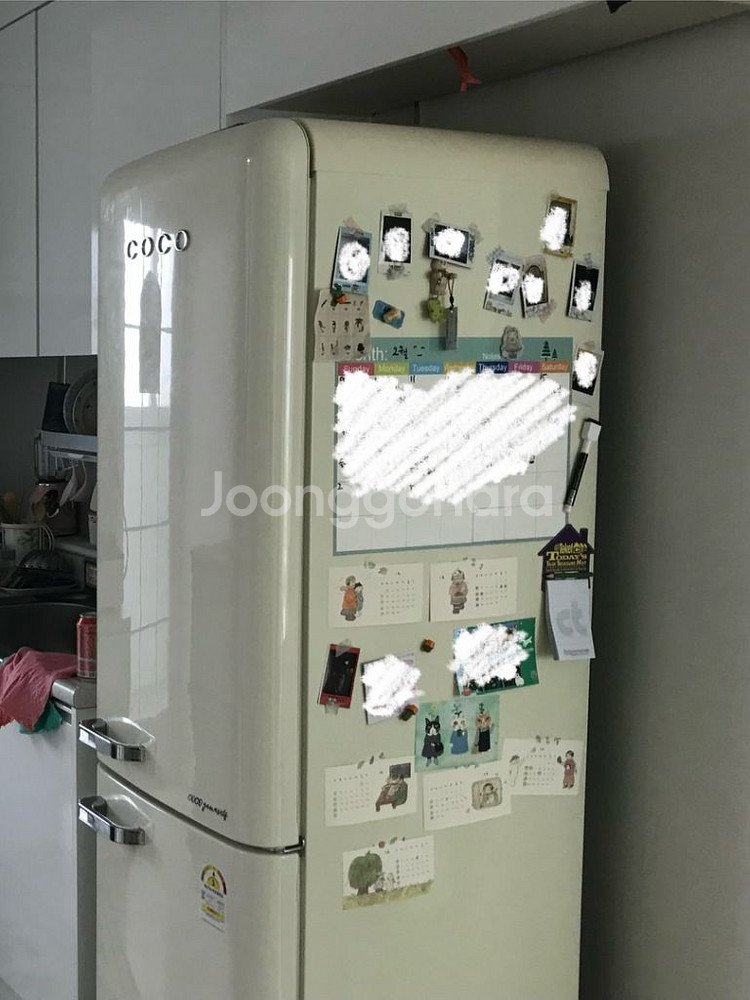 코코일렉 영 레트로 간냉식 냉장고 230L CAJ23C--0