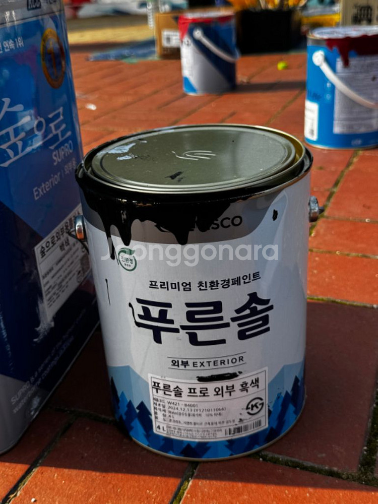 숲으로 외부 수성페인트 새제품 포함 32개 일괄판매--6