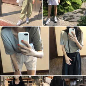 에크리스 스쿱넥 티셔츠