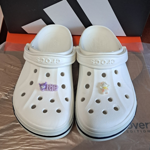 크록스240~245정품 지비츠포함 바야밴드크록스