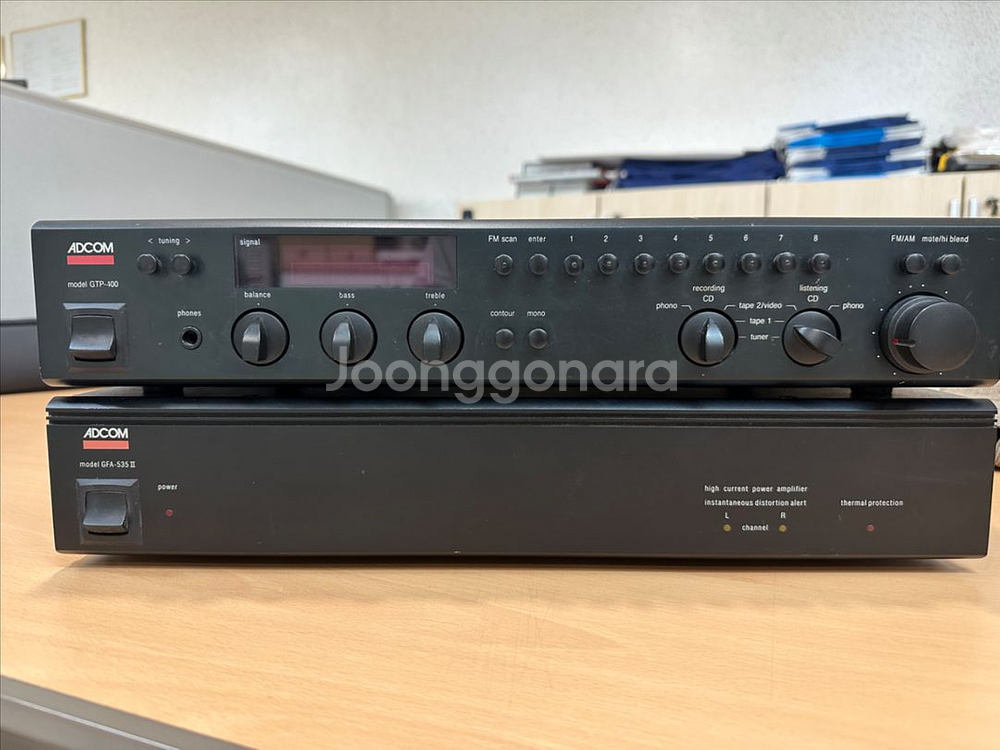 Adcom(애드컴) 프리파워 앰프 세트(220v) 판매--0