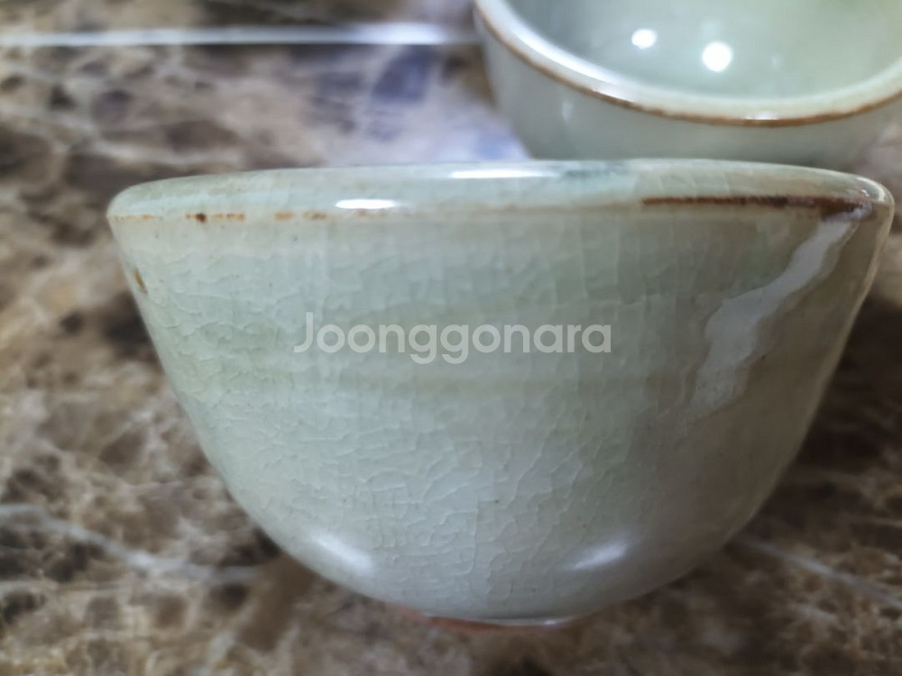 학생작품 다용도 청자 도자기그릇 4개(개당가격)--6