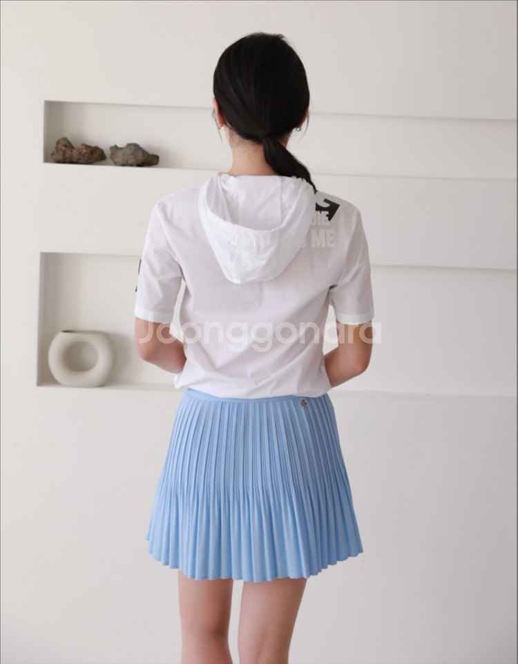 지포어 매장판 골프웨어 우먼 썸머 슬리브 후드 셔츠--1