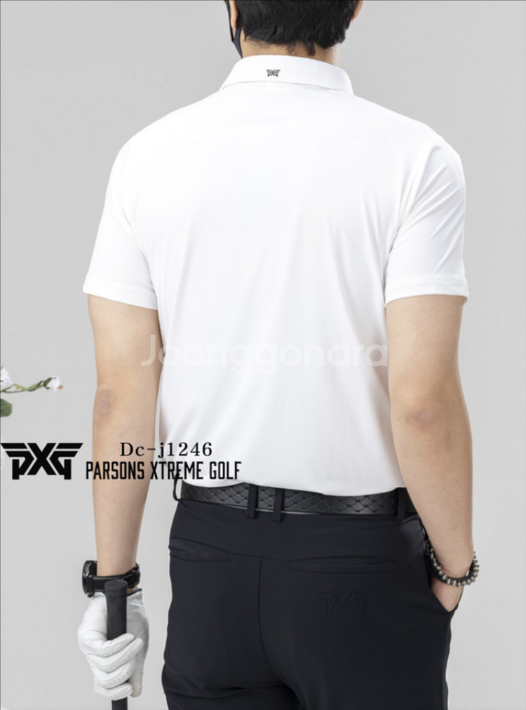 PXG 골프웨어 맨즈 롱 슬리브 엠보로고 카라 티셔츠--2