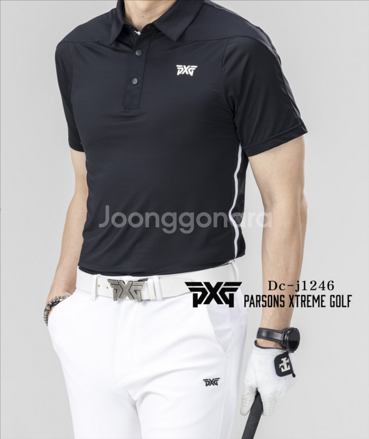 PXG 골프웨어 맨즈 롱 슬리브 엠보로고 카라 티셔츠--3