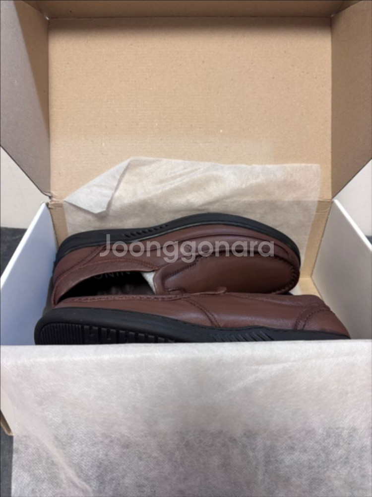 보닌 소가죽 브라운 남성 로퍼 275 새상품--8