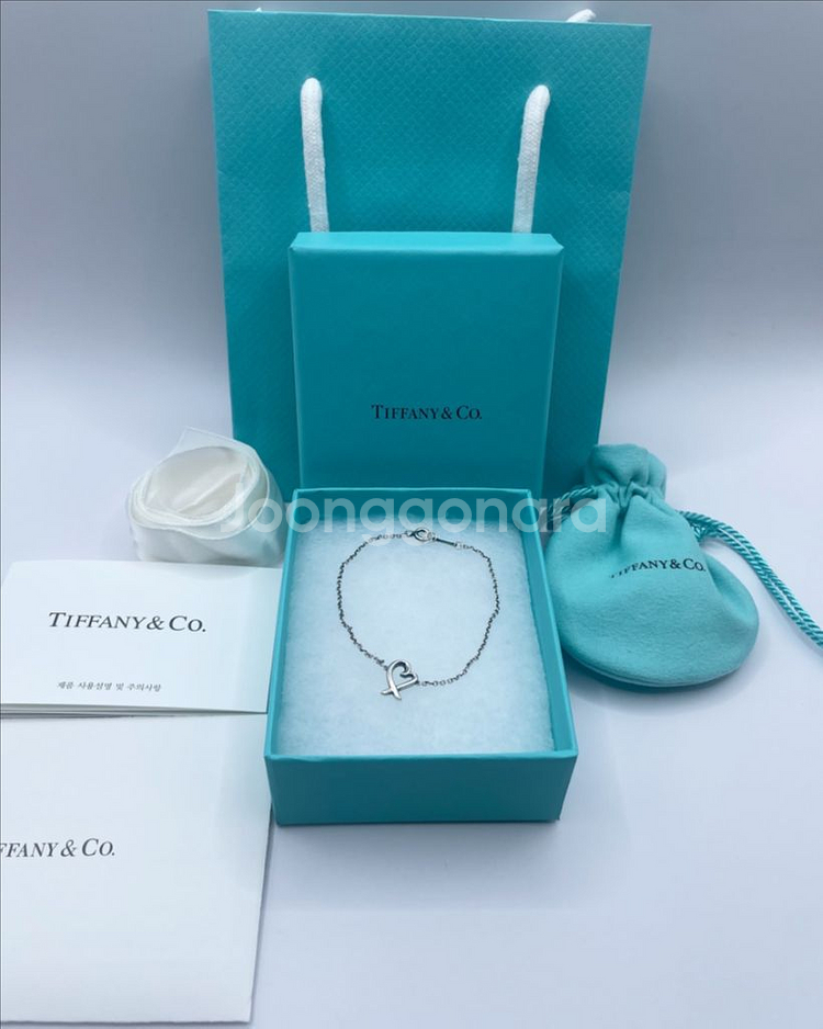 티파니앤코 팔로마 피카소 러빙 하트 팔찌 16.5cm--0