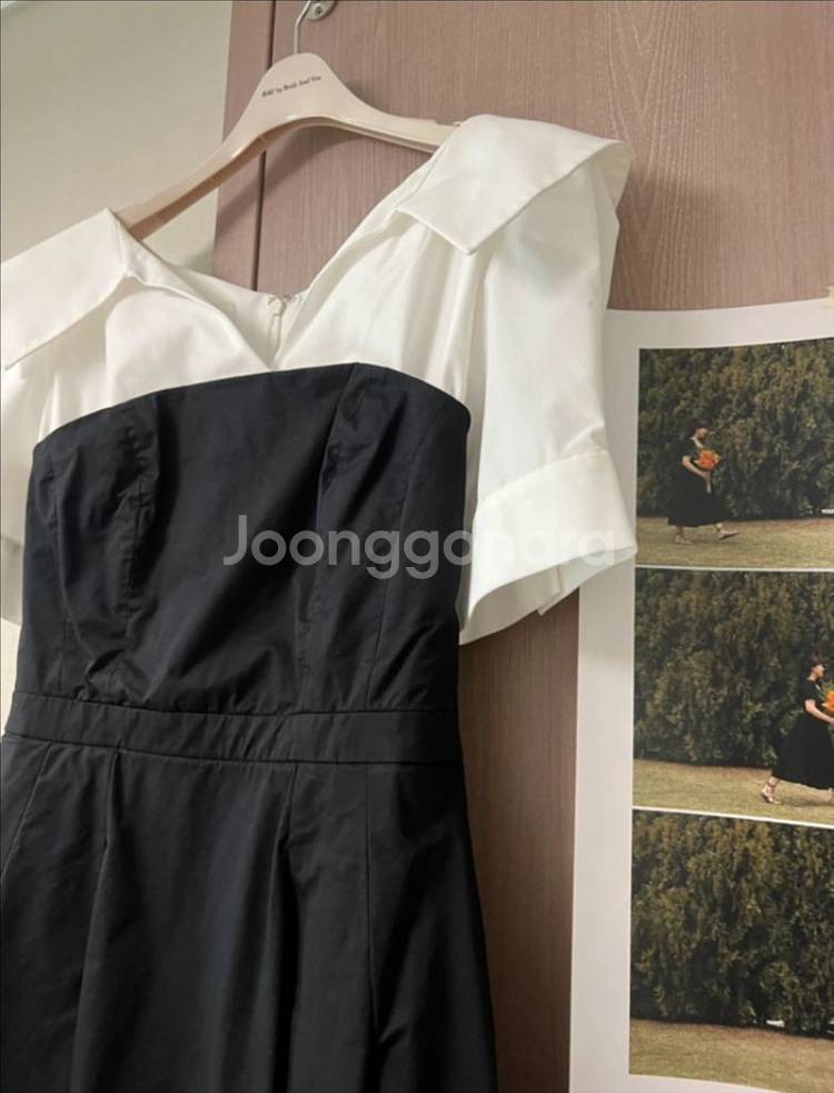 브라이드앤유 제니퍼 셔츠 레이어드 미디 드레스 블랙 2--2