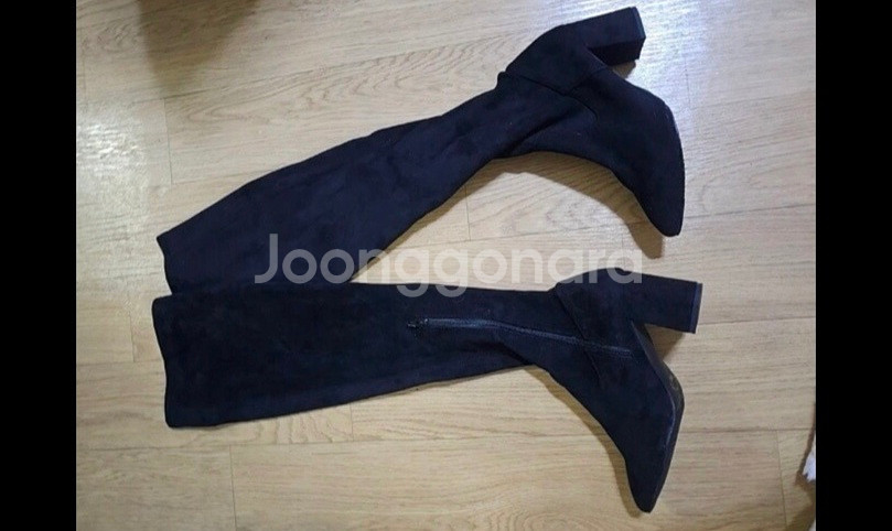 알토 롱부츠 블랙 색상 구두 힐--1