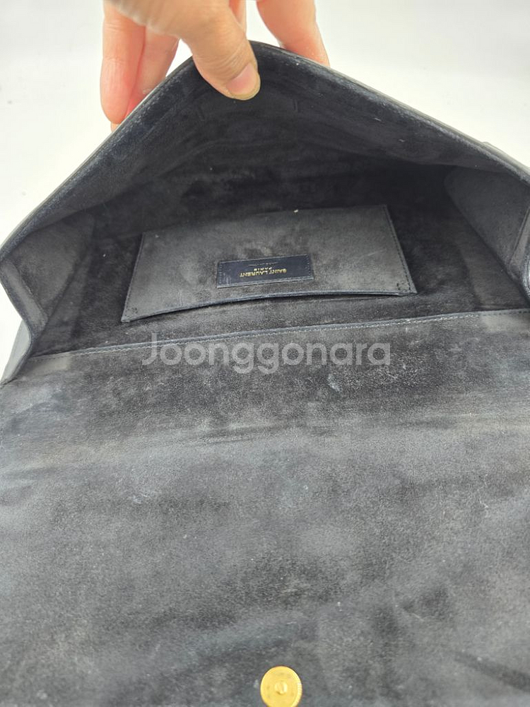 생로랑 카바시크 블랙 클러치--8