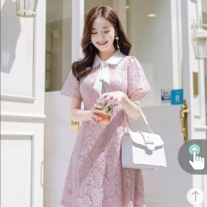 에눌가능/아뜨랑스 카라타이 핑크 원피스/하객룩,데이트룩