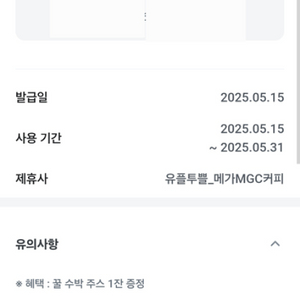 메가커피 꿀수박주스