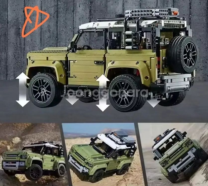 대물 키덜트 블럭키트 레인지 로버디펜더 대물 rc파워펑--0