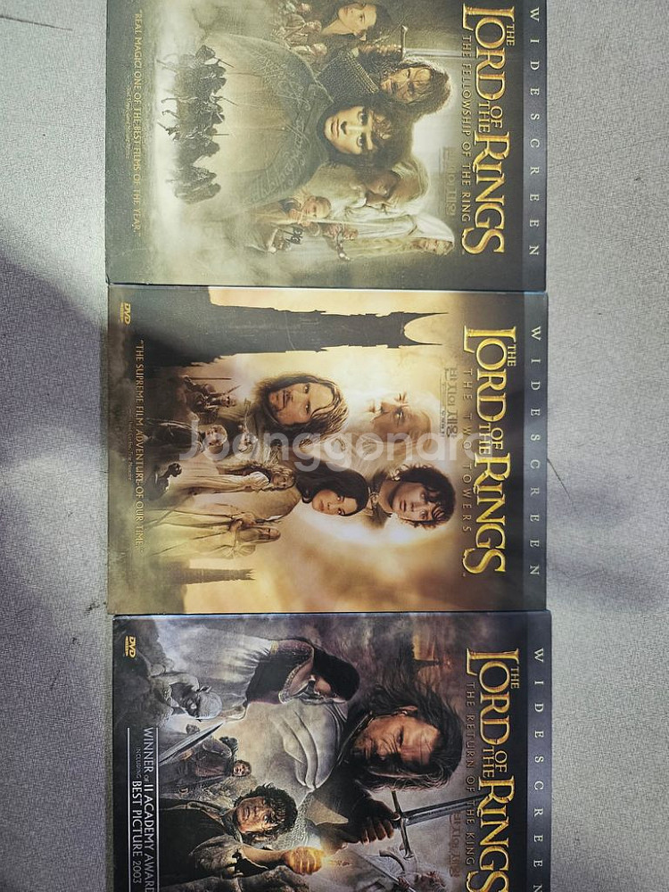 반지의제왕 dvd 그리고 확장판사진에 보이는 대로 구성--1