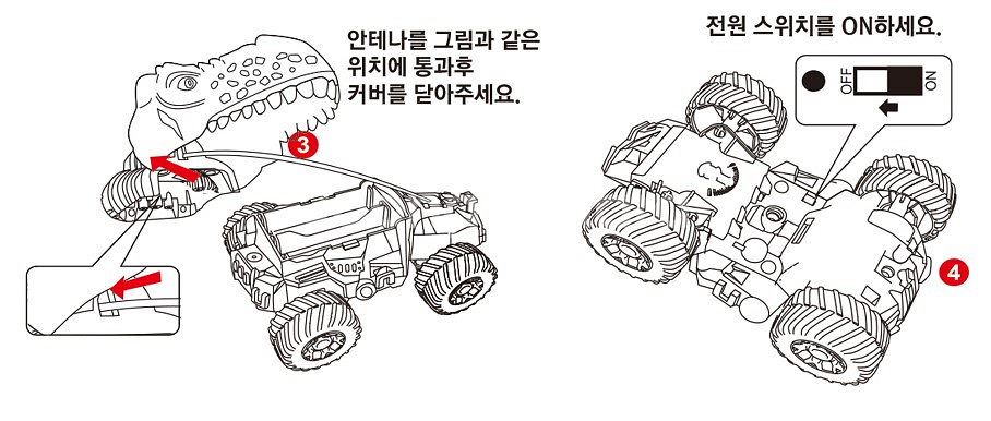 [27MHz] 1/43 티라노사우르스 몬스터 RC카--7