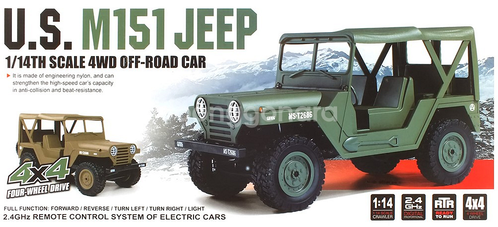 1/14 4WD U.S. M151 JEEP RC카--1