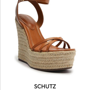 SCHUTZ 슈츠 알렉산드라 웨지힐 샌들 사이즈7(24