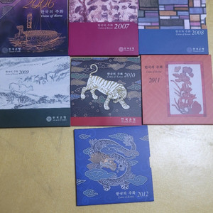 한국 주화 세트 (2006-2012)7개 일괄