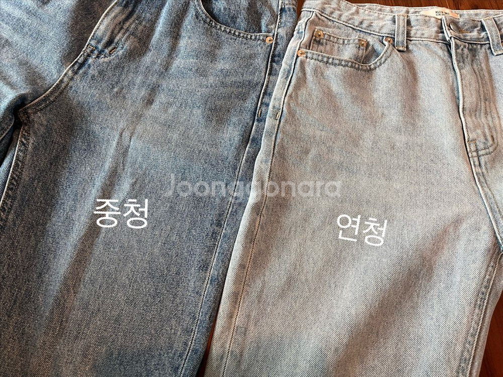 블루브릭 스트레이트 데님 연청 2사이즈--4