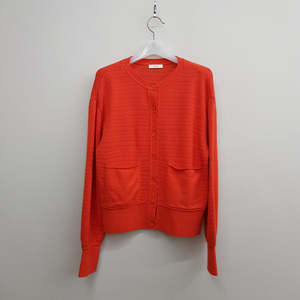한섬 시스템 20FW 비비드 레드 가디건 90F사이즈