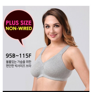 빅사이즈 홑겹 노와이어 브라 브레지어 언더웨어 3개