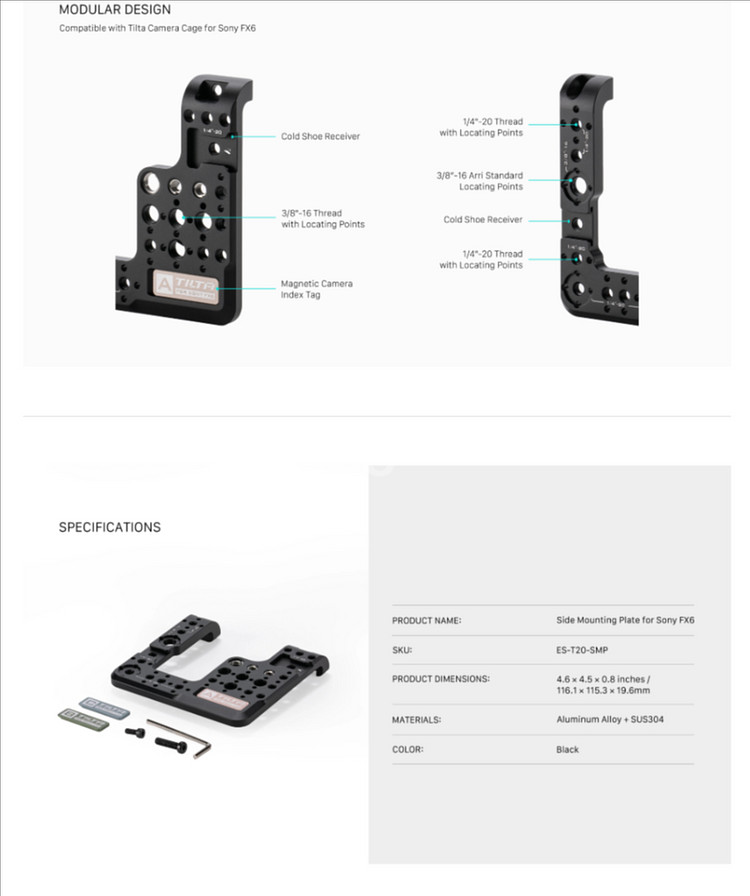 sony fx6 틸타 es-t20-smp 사이드 플레이--1