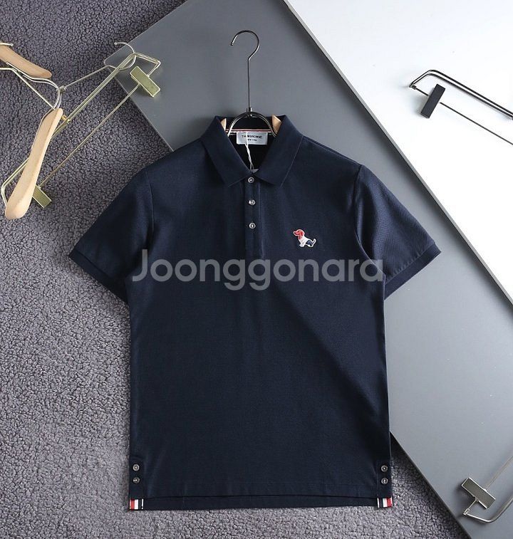 톰브라운 도그패치 로고 카라티셔츠--2