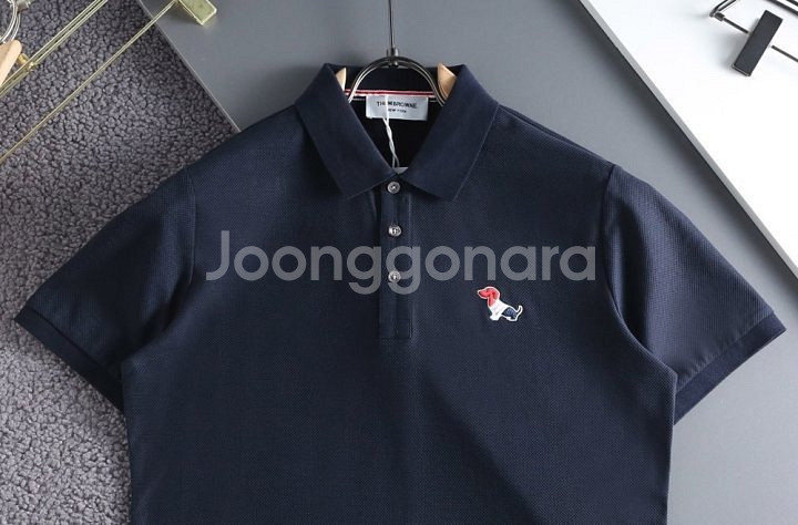 톰브라운 도그패치 로고 카라티셔츠--3