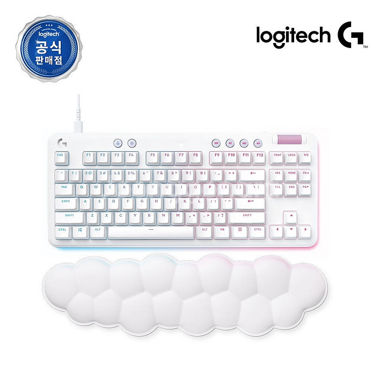 로지텍 G713 오로라 유선 게이밍 키보드 화이트, T--0