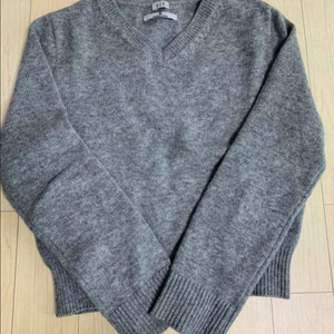 sie 모니카 울 브이넥 니트(그레이, 크림베이지)