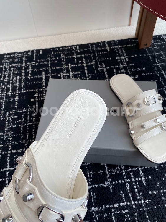 Balenciaga 발렌시아가 여성 시티 플랫 뮬 화이--3