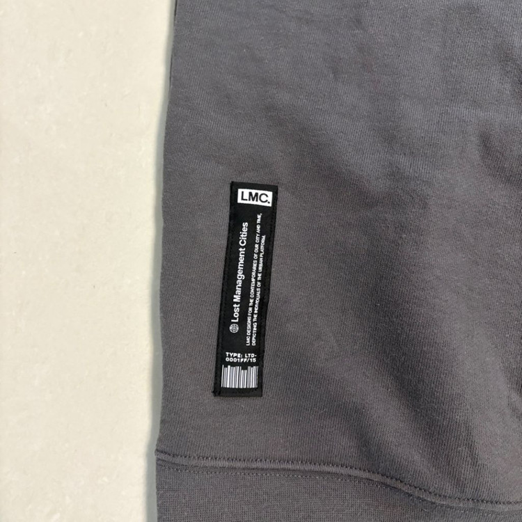 정품 LMC 엘엠씨 빅로고 차콜 오버핏 후드티 이미지