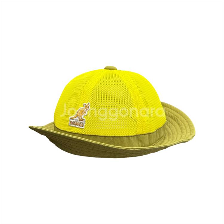 KANGOL 키즈 메쉬 캐주얼 모자 50 노랑 끈 없음--3