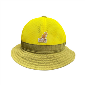 KANGOL 키즈 메쉬 캐주얼 모자 50 노랑 끈 없음