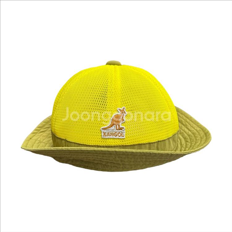 KANGOL 키즈 메쉬 캐주얼 모자 50 노랑 끈 없음--1