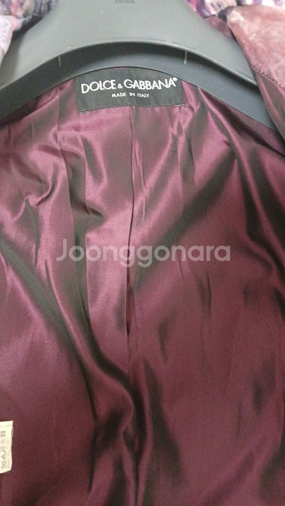 정품 돌체 앤 가바나 벨벳 프릴자켓(s)--3
