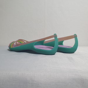 택포 250mm 크록스 샌들 후라체 라이트퍼플 앤 민트