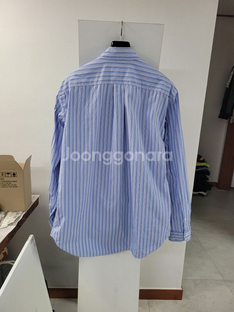 폴로 스트라이프 카라 남방 셔츠 남성 L--1