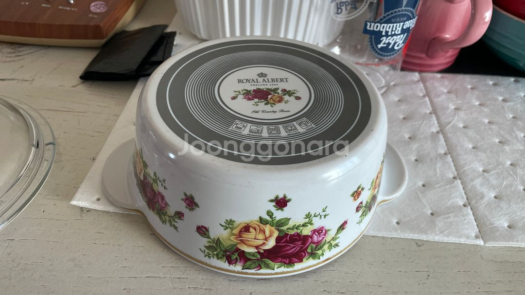 로얄알버트 황실장미 양수 냄비 17x6.5--1
