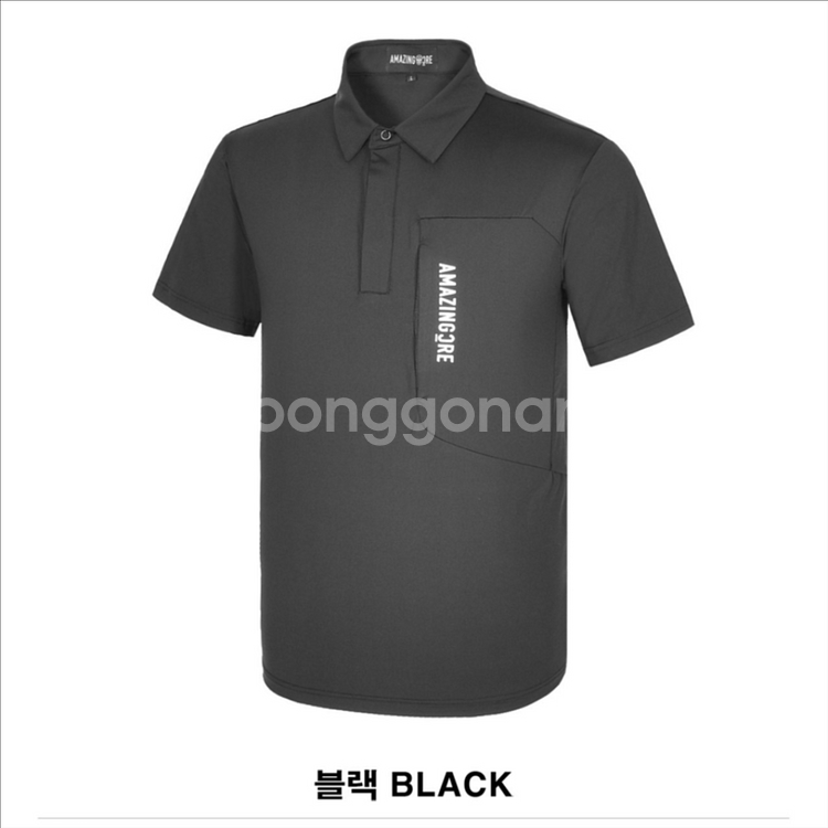어메이징크리 남성 골프웨어 테크니컬 하이브 반팔 카라티--3