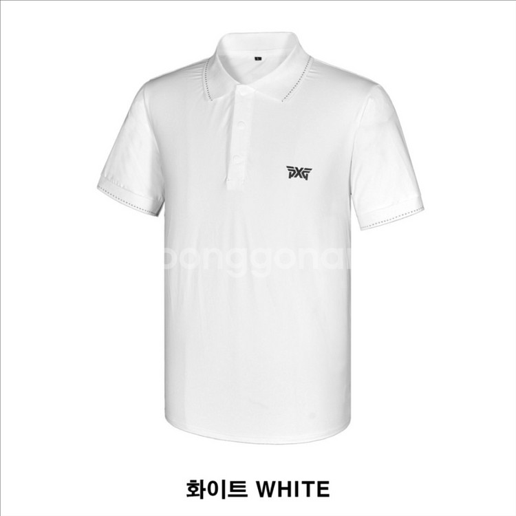 PXG 남성 골프웨어 니트 넥 카라 숏 슬리브 카라티--1