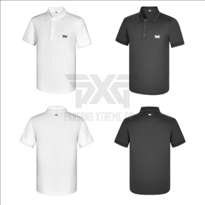 PXG 남성 골프웨어 니트 넥 카라 숏 슬리브 카라티