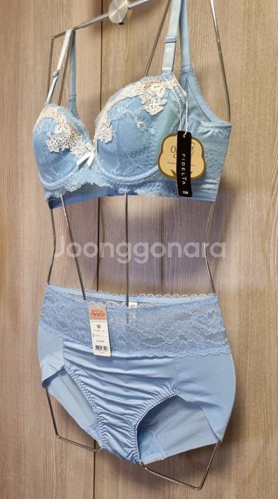 피델리아 노와이어 브라 팬티 75비 90--1