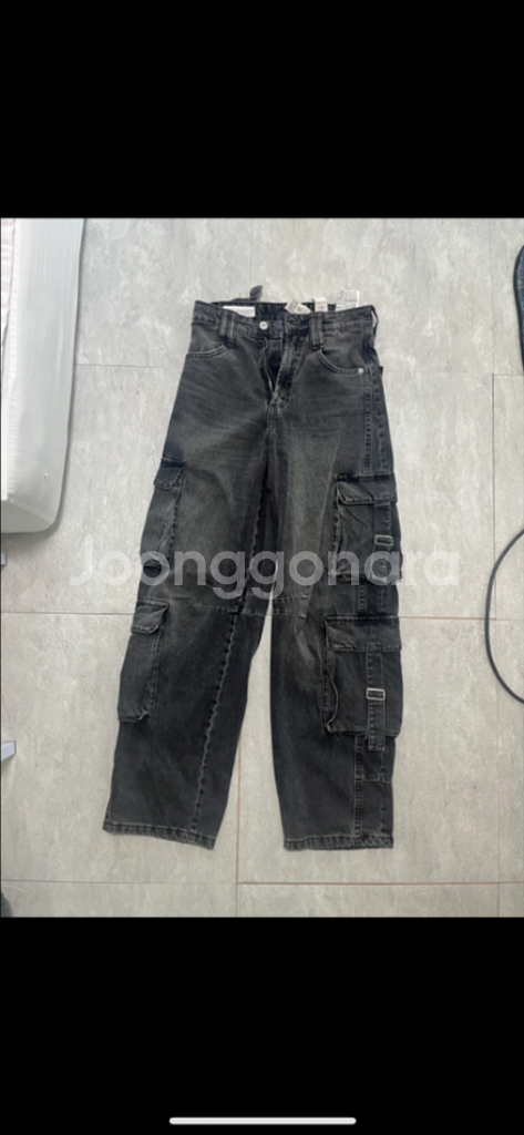 새상품) 자라 카고 데님 팬츠--0