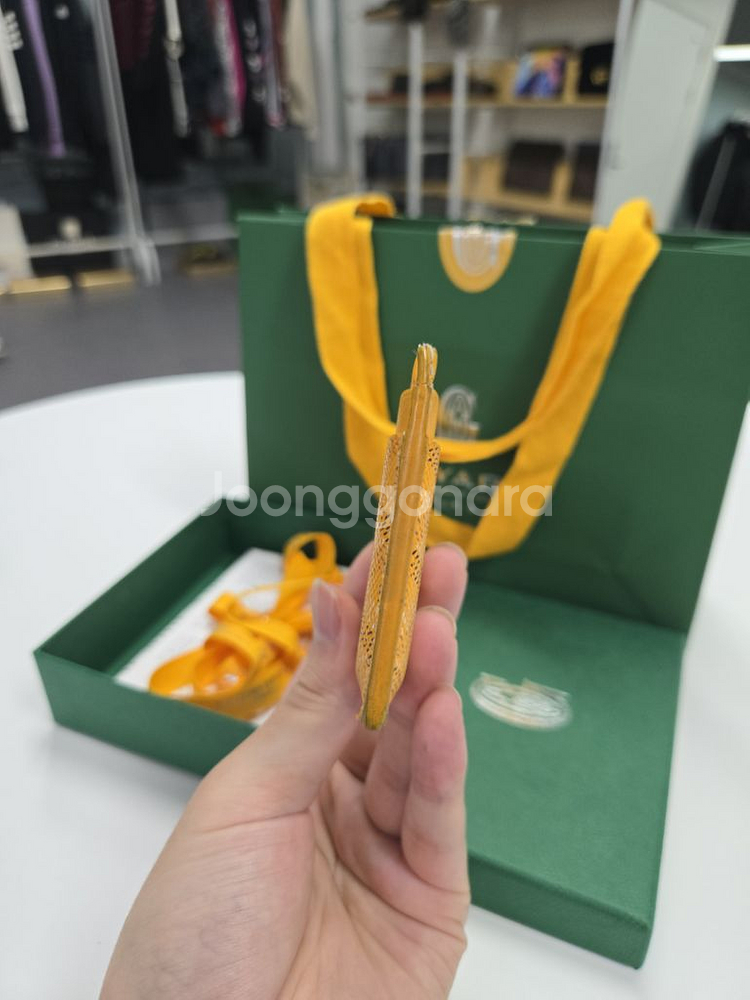 고야드 생쉴피스 카드지갑 옐로우--2