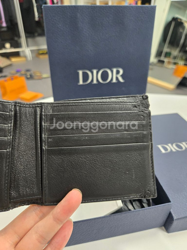 디올 오블리크 반지갑--4